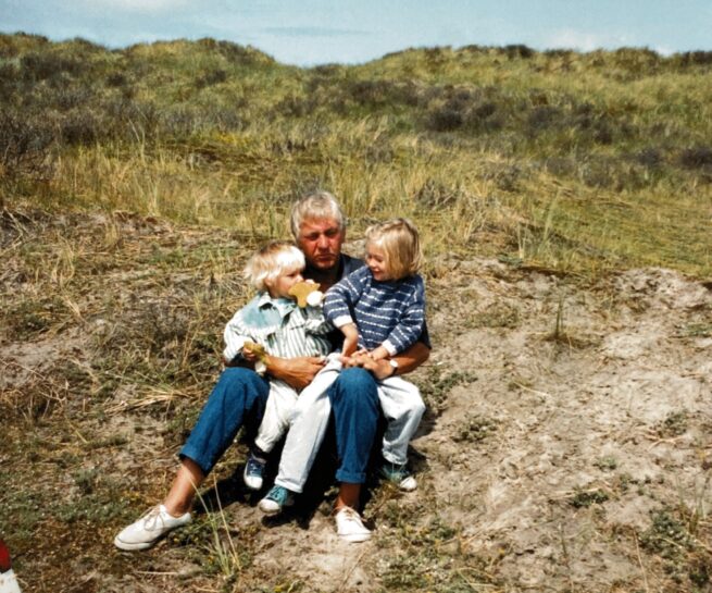 Familiefoto Marte met haar vader en broer