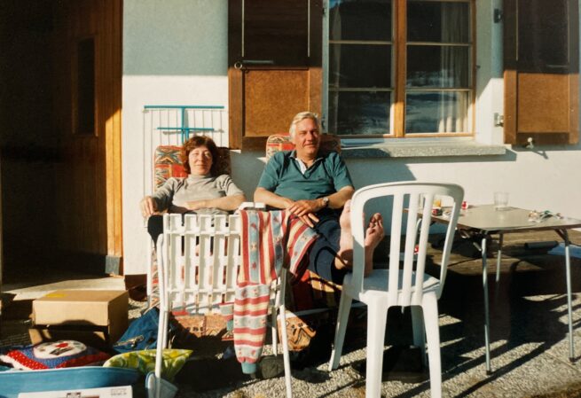 Familiefoto: de vader en moeder van Marte