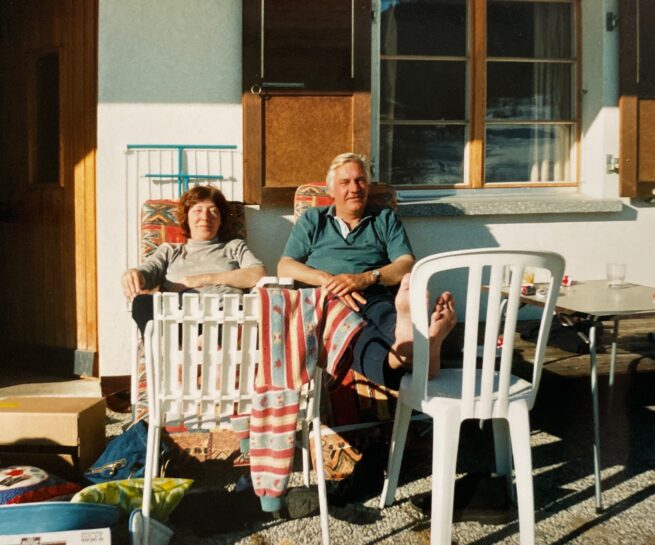 Familiefoto: de vader en moeder van Marte