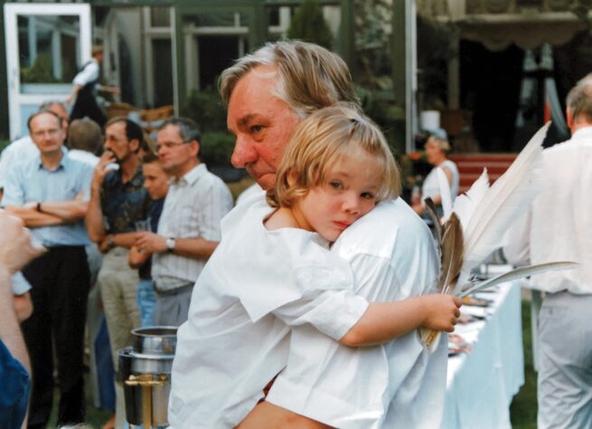 Familiefoto van Marte en haar vader