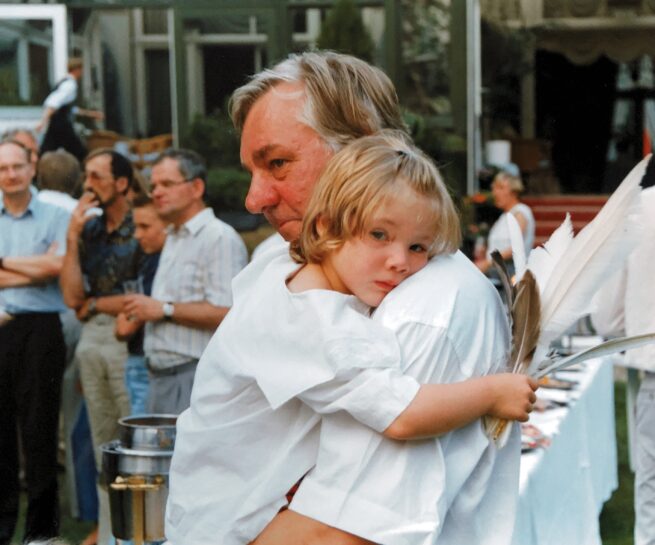 Familiefoto van Marte en haar vader