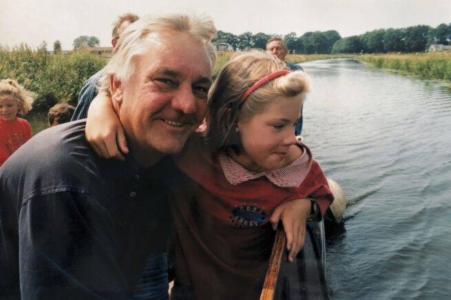 Familiefoto van Marte en haar vader