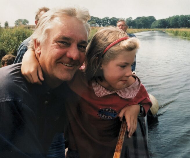 Familiefoto van Marte en haar vader