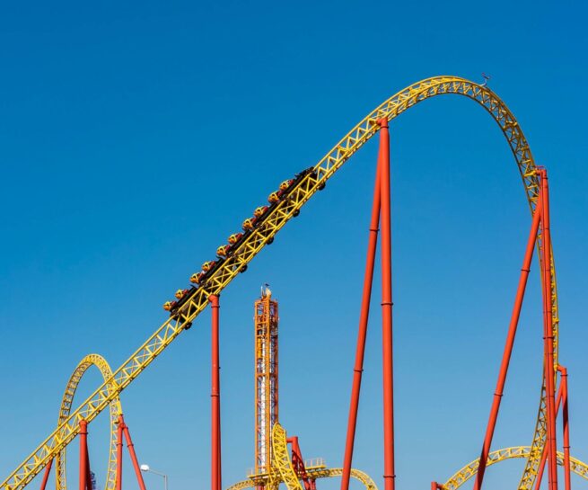 detail van een achtbaan